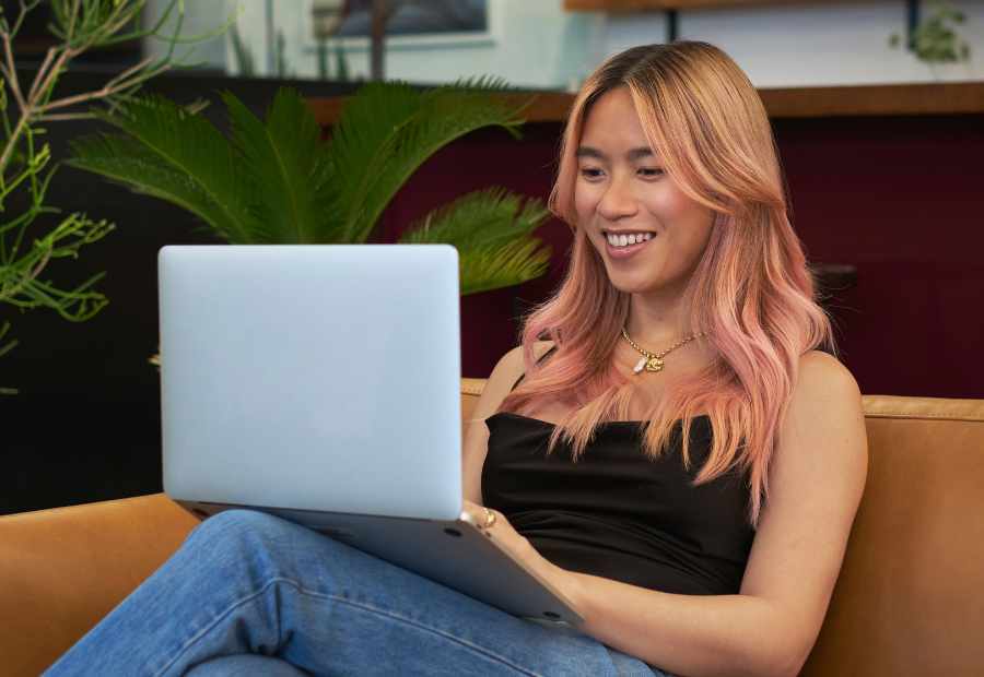 Person working on computer