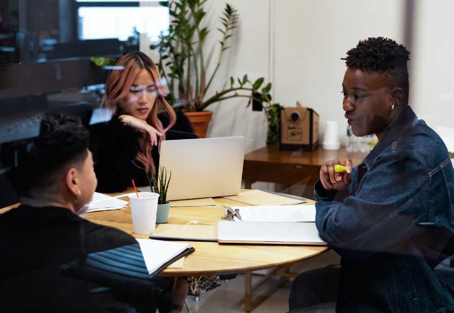 People meeting around a conference table